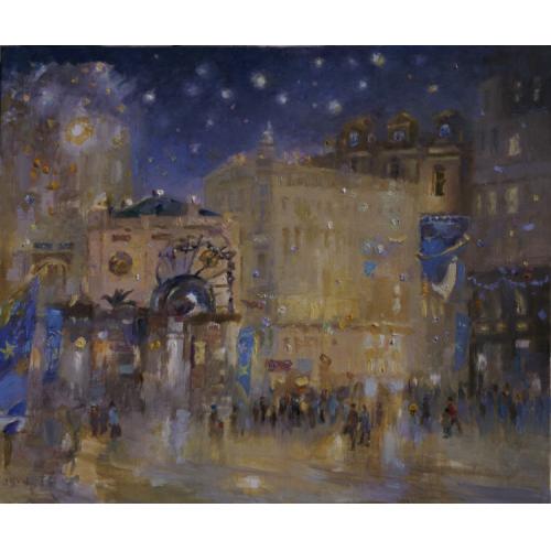 巴黎购物中心的夜晚