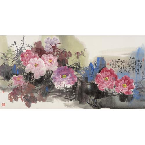 牡丹似雪梦中开